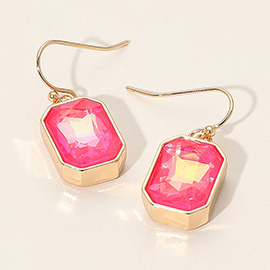 Iridescent Faceted Drop Dangle Earrings