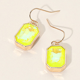 Iridescent Faceted Drop Dangle Earrings