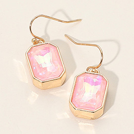 Iridescent Faceted Drop Dangle Earrings