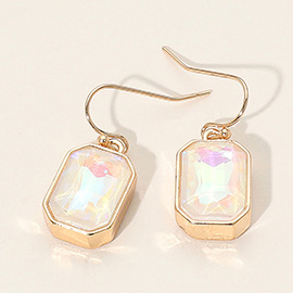 Iridescent Faceted Drop Dangle Earrings