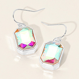 Iridescent Faceted Drop Dangle Earrings