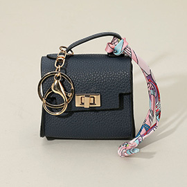 Faux Leather Mini Handbag Keychain / Bag Charm