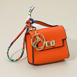 Faux Leather Mini Handbag Keychain / Bag Charm