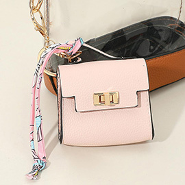 Faux Leather Mini Handbag Keychain / Bag Charm