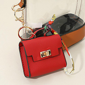 Faux Leather Mini Handbag Keychain / Bag Charm