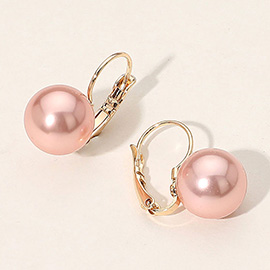 Pearl Lever Back Earrings