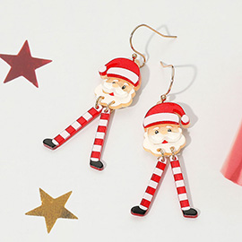 Holiday Santa Claus Drop Earrings