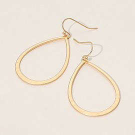 Metal Teardrop Ring Dangle Earrings