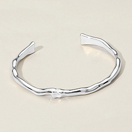 Sculptural Metal Organic Form Cuff Bracelet