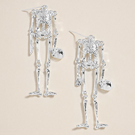 Head Off Halloween Skeleton Dangle Earrings