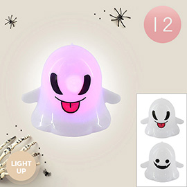 12PCS - Light Up Halloween Ghost Mini Lights