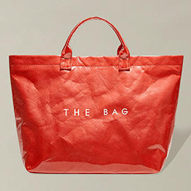 THE BAG Message Print Paper Transparent Paper Top Handle Tote Bag