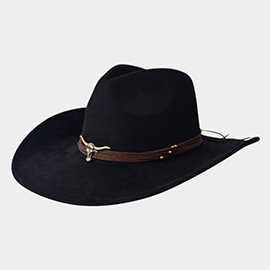 Western Steer Head Accent Cowboy Hat