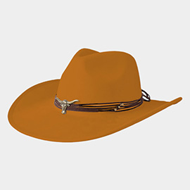 Western Steer Head Accent Cowboy Hat