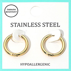 Stainless Steel Hypoallergenic Huggie Hoop Earrings