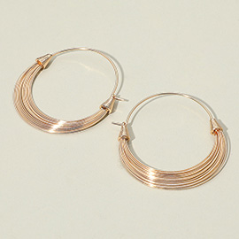 Multi Metal Wire Hoop Earrings
