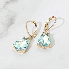 Teardrop Gemstone Drop Dangle Earrings