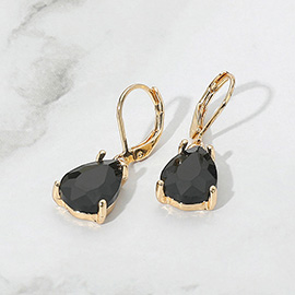 Teardrop Gemstone Drop Dangle Earrings