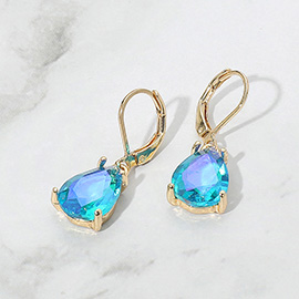 Teardrop Gemstone Drop Dangle Earrings