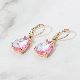 Teardrop Gemstone Drop Dangle Earrings