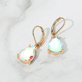Teardrop Gemstone Drop Dangle Earrings