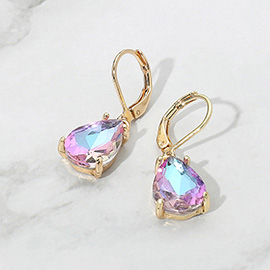 Teardrop Gemstone Drop Dangle Earrings