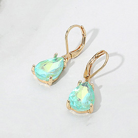 Teardrop Gemstone Drop Dangle Earrings