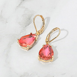 Teardrop Gemstone Drop Dangle Earrings