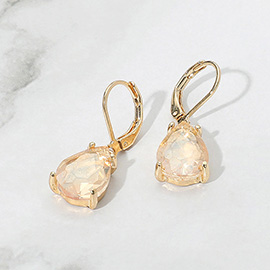 Teardrop Gemstone Drop Dangle Earrings