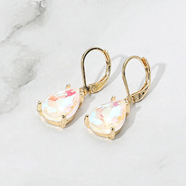 Teardrop Gemstone Drop Dangle Earrings