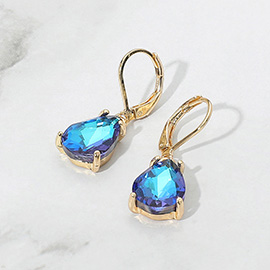 Teardrop Gemstone Drop Dangle Earrings