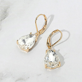Teardrop Gemstone Drop Dangle Earrings