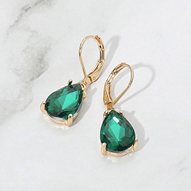 Teardrop Gemstone Drop Dangle Earrings