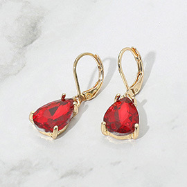 Teardrop Gemstone Drop Dangle Earrings