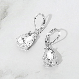 Teardrop Gemstone Drop Dangle Earrings