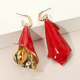 Sculptural Enamel Drop Dangle Earrings