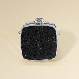 Square Glitter Mini Clutch Bag / Crossbody Bag
