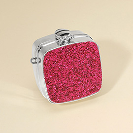 Square Glitter Mini Clutch Bag / Crossbody Bag
