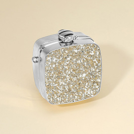 Square Glitter Mini Clutch Bag / Crossbody Bag