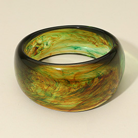Bold Wide Celluloid Acetate Bangle Bracelet