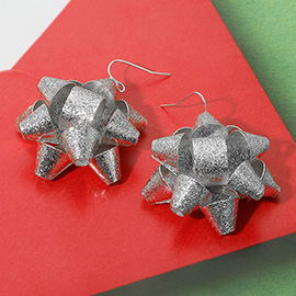 Christmas Gift Bow Dangle Earrings