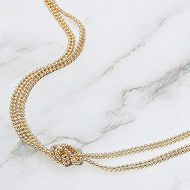Beaded Knot Statement Necklace