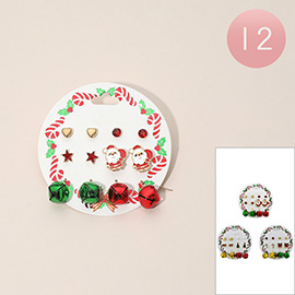 12 SET OF 6 - Christmas Theme Earring Set