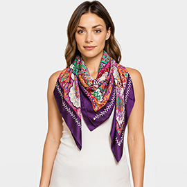 Boho Silk Square Scarf