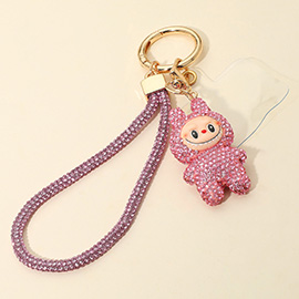 Cute Sparkling Doll Rhinestone Phone Strap / Keychain / Bag Charm