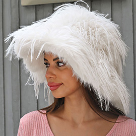 Fuzzy Fluffy Faux Fur Winter Bucket Hat