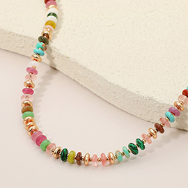 Multi Resin Beaded Necklace
