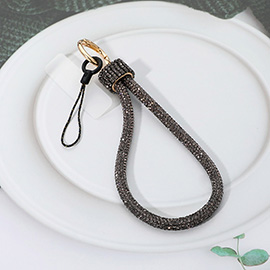 Bling Studded Phone Strap Keychain Bag Charm