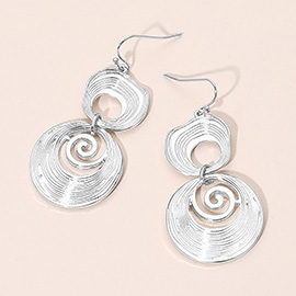 Abstract Double Spiral Drop Earrings