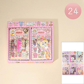 24 SET OF 7 - Monster Bunny Character Sticker Stationery Gift Set